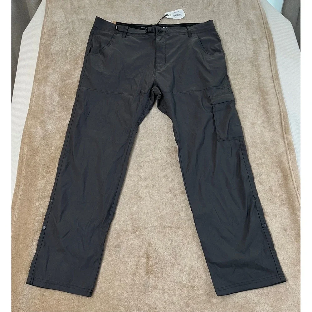 Prana Stretch Zion Slim Pant II Men's 40x30 Gray Hiking Cargo 1969831 $95 NEW
